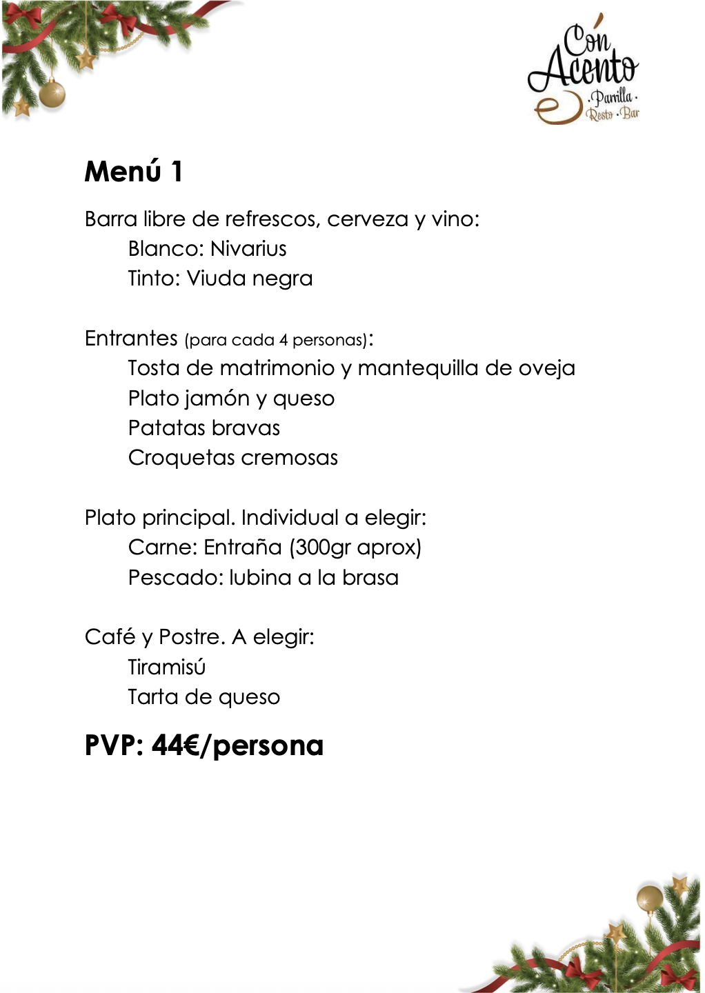 Menú Navidad 1