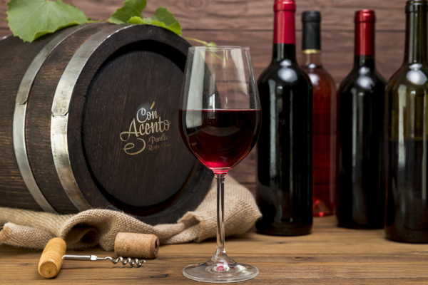 Selección de vinos del restaurante Con Acento Parrilla en Córdoba
